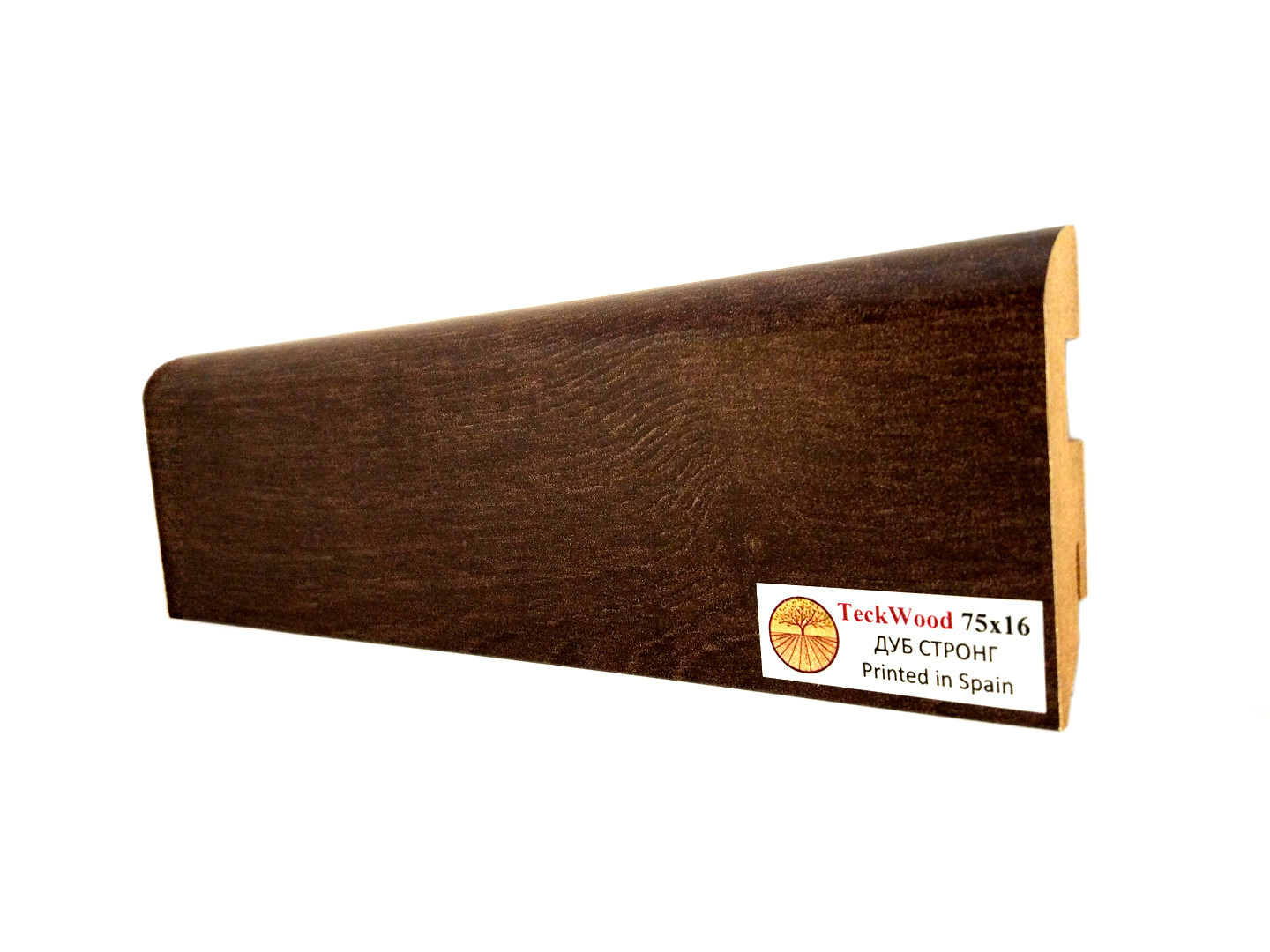 Плинтус МДФ ламинированный TeckWood Дуб Стронг 2150×75×16